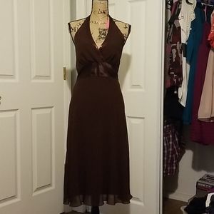 Dressbarn chocolate halter dress